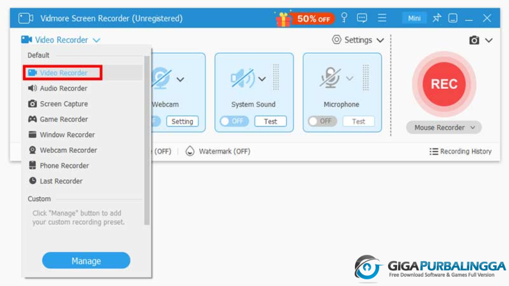 Vidmore Screen Recorder Full Terbaru