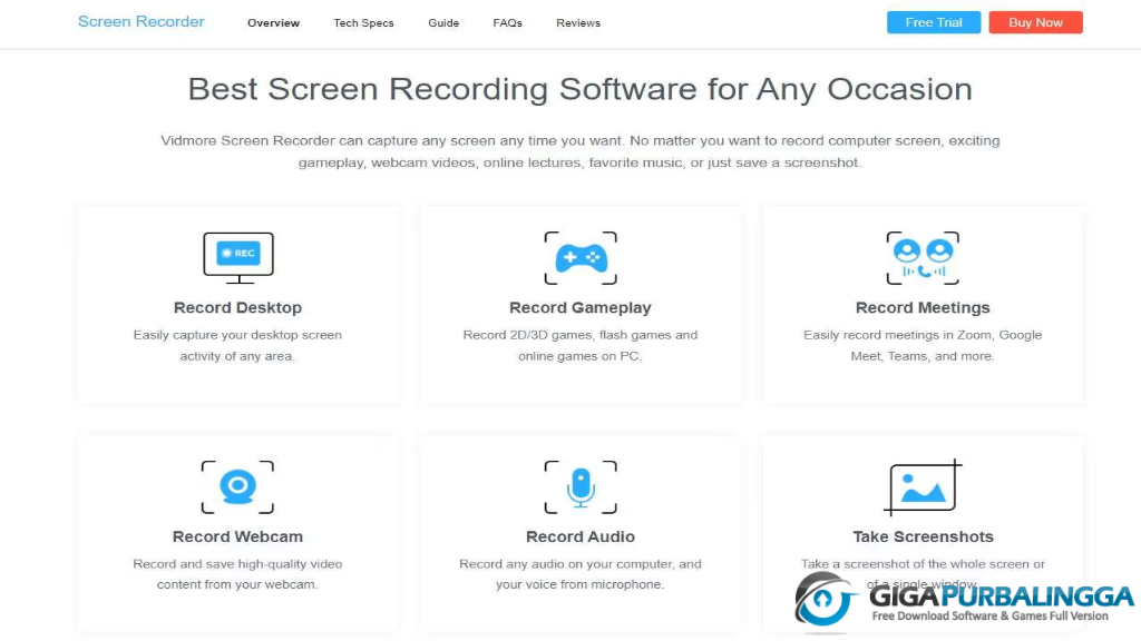 Vidmore Screen Recorder Gratis